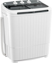Cargar imagen en el visor de la galería, Portable Washing Machine, 16lbs Mini Laundry Potrtable Washer with Spin Dryer Combo, Compact Twin Tub Washer Machine for Apartments, Dorm, Rv, Camping, Gray
