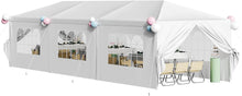 Cargar imagen en el visor de la galería, Party Tent 10'x30' Outdoor Wedding Canopy Tents for Parties with Removable Sidewalls Heavy Duty Event Booths Waterproof Gazebo Shelter