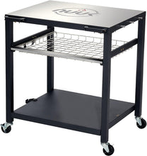 Cargar imagen en el visor de la galería, NUUK Double-Shelf Rolling Outdoor Pizza Oven Table, 24" x 30" Stainless Steel Commercial Multifunctional Food Prep Worktable with Drawer on Wheels