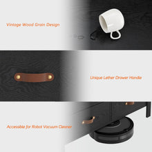 Cargar imagen en el visor de la galería, WAMPAT Black Dresser TV Stand, Wood Entertainment Center with 6 Fabric Drawers, TV Console Table for TVs up to 45 Inch, Chest of Drawers for Living Room, Bedroom, Hallway