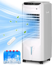 Cargar imagen en el visor de la galería, Uthfy 3 IN 1 Swamp Cooler Air Conditioner, 32" Portable AC with 4.2 Gal Water Tank, 4 Ice Packs, Remote, 4 Mode, 3 Speed, 120° Oscillation, 12 H Timer, Evaporative Air Cooler for Indoor Room, Bedroom