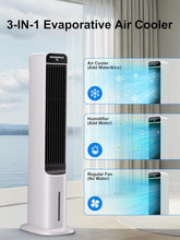 Cargar imagen en el visor de la galería, Uthfy 40" Cooling Fans That Blow Cold Air, Portable Evaporative Air Cooler with Remote, 12H Timer, 120°Oscillation, 4 Mode, Easy Cleaning, Swamp Cooler Windowless Air Conditioner for Bedroom