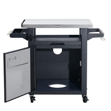 Cargar imagen en el visor de la galería, Deluxe Outdoor Rolling Prep Station, 20" x 30" Stainless Steel Kitchen Storage Island with Enclosed Cabinet and Storage Drawer