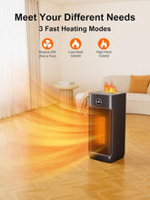 Cargar imagen en el visor de la galería, Electric Space Heater with Humidifier,23" 1500W Portable Oscillating Ceramic Heater with Remote,Thermostat,12H Timer,3 Modes,Tower Heaters for Indoor Use,Large Room,Bedroom,Home,Office