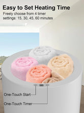 Cargar imagen en el visor de la galería, Uthfy 35L Towel Warmer Bucket for Bathroom, with Aroma Tray, Auto Shut Off Heating Timer 15/30/45/60 Min, Luxury Hot Blanket Heater for Bathrobe, Spa, Pajamas, 35 L, White