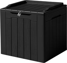 Load image into Gallery viewer, NEW 31 Gallon Waterproof Outdoor Storage Box Resin Deck Box Lockable and UV Resistant for Patio Furniture,Garden Tools,Outdoor toys(Black)