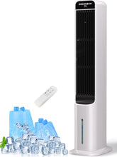 Cargar imagen en el visor de la galería, Uthfy 40" Cooling Fans That Blow Cold Air, Portable Evaporative Air Cooler with Remote, 12H Timer, 120°Oscillation, 4 Mode, Easy Cleaning, Swamp Cooler Windowless Air Conditioner for Bedroom