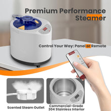 Cargar imagen en el visor de la galería, Portable Large Home Steam Sauna with 3L High Capacity Steamer, Personal Sauna Tent with Remote Control, 15 Levels Sauna Box with Folding Chair (Black, Large)