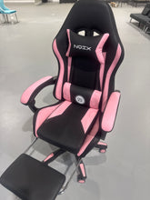 Cargar imagen en el visor de la galería, Gaming Chair, Racing Style RGB LED Lights Gaming Chairs for Adults and Kids, Lumbar Massager Gamer Chair, High Back Reclining Computer Chair with Footrest and Headrest (Black/Pink)
