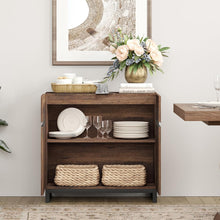 Cargar imagen en el visor de la galería, WAMPAT Sideboard Buffet Cabinets, Modern Sideboard with Adjustable Shelf and Metal Base, Coffee Bar Cabinet Storage Cabinet for Living Room, Kitchen, Brown