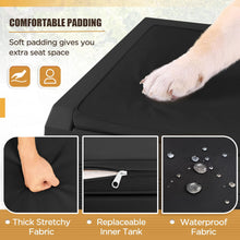 Cargar imagen en el visor de la galería, NEW 100 Gallon Waterproof Large Resin Deck Box Outdoor Storage Box Indoor Lockable Storage Container with Cushion for Patio Furniture Garden Pool Cushions (Black)