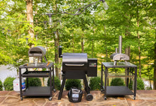 Cargar imagen en el visor de la galería, NUUK Double-Shelf Rolling Outdoor Pizza Oven Table, 24" x 30" Stainless Steel Commercial Multifunctional Food Prep Worktable with Drawer on Wheels