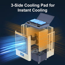 Cargar imagen en el visor de la galería, Uthfy 39" Swamp Cooler, 4800 CFM Evaporative Air Cooler with 10.6 Gallon Water Tank, Portable Outdoor Air Conditioner with 3 Ice Pack, 110° Oscillation, 3 Speed for Garage, Yard, Commercial Use