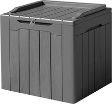 Load image into Gallery viewer, NEW 31 Gallon Waterproof Outdoor Storage Box Resin Deck Box Lockable and UV Resistant for Patio Furniture,Garden Tools,Outdoor toys(Black)