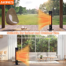 Cargar imagen en el visor de la galería, Outdoor Electric Patio Heater,Infrared Outside Porch Heater with Remote,24H Timer,1s Fast Heating,IP44 Waterproof,34IN Quiet Tower Radiant Space Heater for Garage,Deck,Balcony,Office,Indoor Use