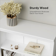 Cargar imagen en el visor de la galería, Bookcase Bookshelves, 5-Shelf Tall Bookcase 72" Wood Open Display Floor Bookshelf, Large Storage Organizer for Library, Bedroom, Living Room (White)