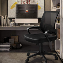 Load image into Gallery viewer, Office Ergonomic Desk Mesh Computer, Mid Back Swivel Task Executive Chair with Lumbar Support and Armrests, Black