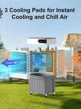 Cargar imagen en el visor de la galería, Uthfy 3800 CFM Evaporative Air Cooler, 3 IN 1 Swamp Cooler Air Conditioner with 13.5 Gal Large Water Tank, Remote Control, 120° Oscillation, 12H Timer, 44 Inch Outdoor Cooling Fan for Patio, Garage