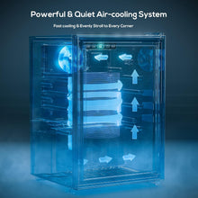 Cargar imagen en el visor de la galería, Beverage Refrigerator Cooler Freestanding Mini Fridge Cooler with Glass Door, Adjustable Shelves & Digital Temperature Display for Soda, Beer or Wine (Black, 2.47 Cu.Ft)