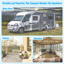 Cargar imagen en el visor de la galería, Portable Washing Machine with Longer Hose, 16lbs Twin Tub Washer Mini Compact Laundry Washing Machine with Drain Pump, Semi-automatic Washer Combo for Dorms, Apartments, Blue