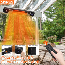 Cargar imagen en el visor de la galería, Patio Heater,Electric Heater for Outdoor Indoor Use,1500W Outside Infrared Porch Heater with Remote,24H Timer,IP44 Waterproof,Wall Mounted/Ceiling/Tripod for Garage,Basement,Balcony,Deck