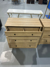 Load image into Gallery viewer, WAMPAT Dressers Set of 2 for Bedroom with 6 Drawers, Oak Kids Dressers with Wide Chest of Drawers, Mid Century Modern Wooden Closet Storage Organizer, Large Wood Dressers for Living Room, Nursery, Hallway