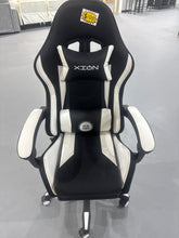 Cargar imagen en el visor de la galería, Gaming Chair, Video Game Chair with LED lights ,Footrest and Massage Lumbar Support, Swivel Seat Height Adjustable Computer Chair with Headrest, Racing E-Sport Gamer Chair (Black&White)