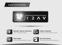 Cargar imagen en el visor de la galería, Electric Height Adjustable Standing Desk Large Sit Stand up Desk Home Office Computer Desk 55 x 24 Inches Lift Table with T-Shaped Metal Bracket, White