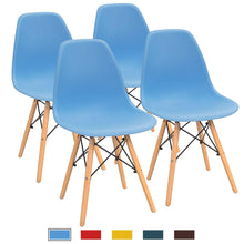 Cargar imagen en el visor de la galería, Modern Style Dining Chair Mid Century Modern DSW Chair, Shell Lounge Plastic Chair for Kitchen, Dining, Bedroom, Living Room Side Chairs Set of 4