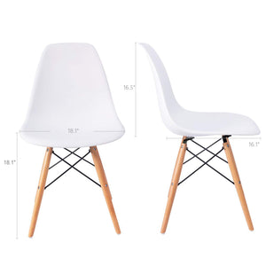 Modern Style Dining Chair Mid Century Modern DSW Chair, Shell Lounge Plastic Chair for Kitchen, Dining, Bedroom, Living Room Side Chairs Set of 4