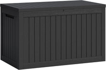 Load image into Gallery viewer, NEW 230 Gallon XXL Resin Deck Box Outdoor Waterproof Storage Box Loackable Bench for Patio Furniture Cushions, Toys and Garden Tools