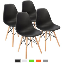 Cargar imagen en el visor de la galería, Modern Style Dining Chair Mid Century Modern DSW Chair, Shell Lounge Plastic Chair for Kitchen, Dining, Bedroom, Living Room Side Chairs Set of 4