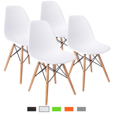 Cargar imagen en el visor de la galería, Modern Style Dining Chair Mid Century Modern DSW Chair, Shell Lounge Plastic Chair for Kitchen, Dining, Bedroom, Living Room Side Chairs Set of 4
