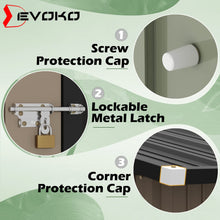 Load image into Gallery viewer, Outdoor Storage Shed 6 x 4 FT Lockable Metal Garden Shed Steel Anti-Corrosion Storage House with Double Lockable Door for Backyard Outdoor Patio (6' x 4')