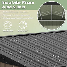 Load image into Gallery viewer, Outdoor Storage Shed 6 x 8 FT Lockable Metal Garden Shed Steel Anti-Corrosion Storage House with Single Lockable Door for Backyard Outdoor Patio(6' x 8')