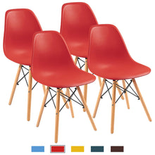 Cargar imagen en el visor de la galería, Modern Style Dining Chair Mid Century Modern DSW Chair, Shell Lounge Plastic Chair for Kitchen, Dining, Bedroom, Living Room Side Chairs Set of 4