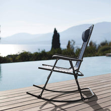 Cargar imagen en el visor de la galería, Patio Rocking Zero Gravity Chair Outdoor Wide Recliner Portable Lounge Chair Folding with Headrest for Camping Fishing Beach Poolside(Blue)