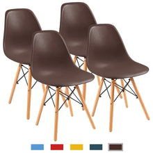 Cargar imagen en el visor de la galería, Modern Style Dining Chair Mid Century Modern DSW Chair, Shell Lounge Plastic Chair for Kitchen, Dining, Bedroom, Living Room Side Chairs Set of 4