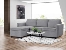 Load image into Gallery viewer, Convertible Sectional, L-Shaped Couch Soft Seat and Modern Linen Fabric for Small Space, Living Room Sofa with Comfortable Backrest, Gray
