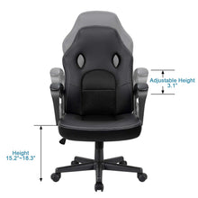 Cargar imagen en el visor de la galería, Office Chair Desk Leather Gaming Chair, High Back Ergonomic Adjustable Racing Chair,Task Swivel Executive Computer Chair Headrest and Lumbar Support (Black)