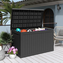 Load image into Gallery viewer, NEW 230 Gallon XXL Resin Deck Box Outdoor Waterproof Storage Box Loackable Bench for Patio Furniture Cushions, Toys and Garden Tools
