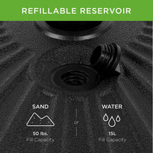 Load image into Gallery viewer, Fillable Plastic Patio Umbrella Base Stand Pole Holder for Outdoor, Lawn, Garden - Black