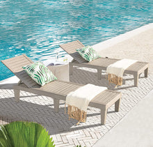 Cargar imagen en el visor de la galería, NEW Outdoor Chaise Lounge Chairs Waterproof PE Quick Assembly Lounge Chair with Adjustable Back Set of 2 for Patio, Poolside, Beach, Yard