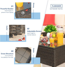 Cargar imagen en el visor de la galería, Brand New 6 Pieces Patio Furniture Set Outdoor Sectional Sofa Outdoor Furniture Set Patio Sofa Set Conversation Set with Cushion and Table (Beige)