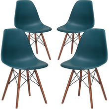 Cargar imagen en el visor de la galería, Modern Style Dining Chair Mid Century Modern DSW Chair, Shell Lounge Plastic Chair for Kitchen, Dining, Bedroom, Living Room Side Chairs Set of 4