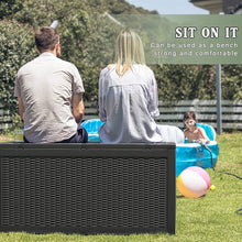 Load image into Gallery viewer, New 100 Gallon Waterproof Large Resin Deck Box Indoor Outdoor Lockable Storage Container for Patio Furniture Cushions, Toys and Garden Tools (Black)