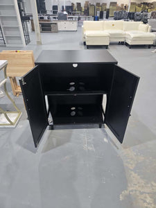 New Large Cat Litter Box Enclosure,Hidden Kitty Litter Furniture with Sisal Covered Doors,2-Layer Wooden Cat Washroom Cabinet w/Adjustable Shelf, Side Table for Living Room,Black