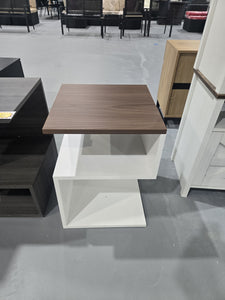 New S-Shaped Side Table 3 Tier, Minimalist Nightstand for Small Spaces with Open Storage, Narrow End Table for Living Room Bedroom