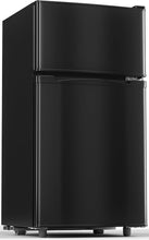 Load image into Gallery viewer, New 3.55 Cu.Ft Mini Fridge with Freezer, Small Refrigerator with 2 Doors for Kitchen, Dorm, Office and Bedroom, Mini Refrigerator with Adjustable Shelves (Black)
