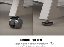 Cargar imagen en el visor de la galería, FITUEYES Design Corner TV Stand for 32 43 50 55 65 Inch TVs, Small Spaces Floor TV Stand Rolling TV Cart for LCD/LED Flat Curved Screens, Modern Living Room Television Stands, Eiffel Series, Camel
